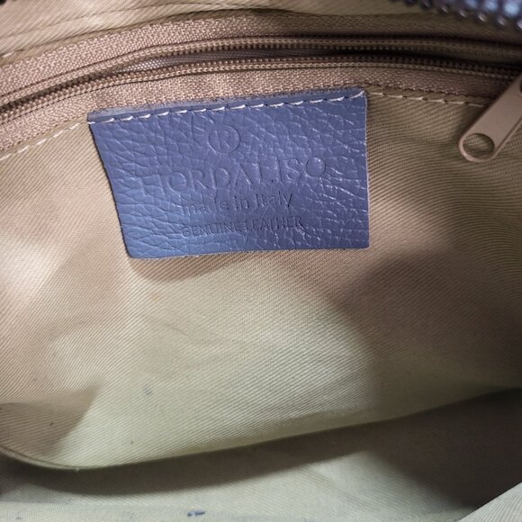 Flordariso Italian Genuine Leather Bag Blue - Picture 9 of 13